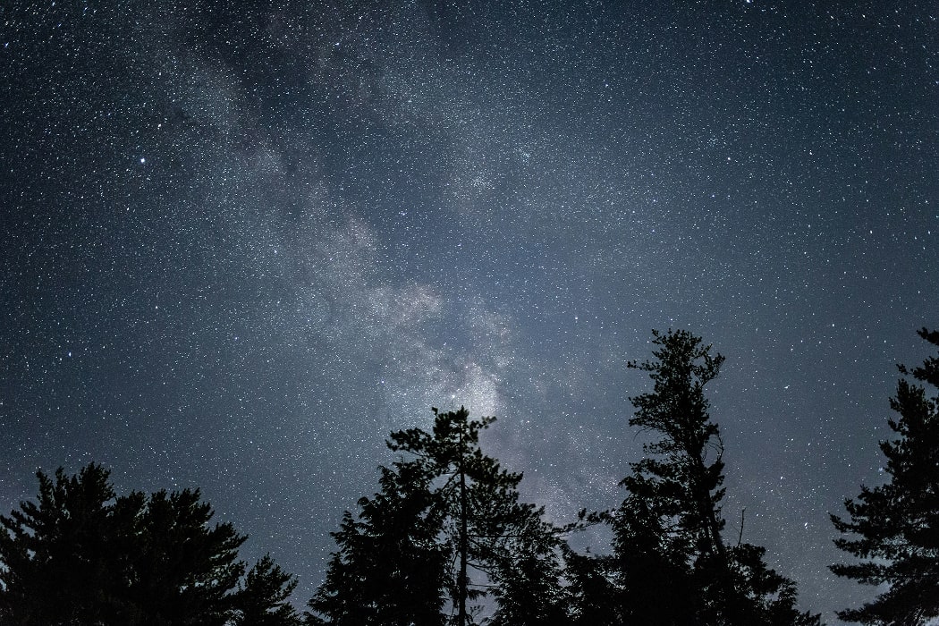 テラスから見える星空